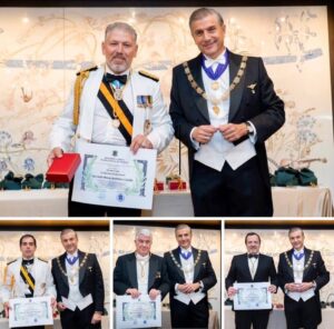 «Gran Cruz al Mérito Profesionale Excmo. S. D. João Maria Azinheira Calado Excmo S. D. Luis Miguel Da Costa O Cavaco Excmo. S. D. Arturo Fernández Álvarez Excmo. S. D. Pedro Pablo Ibarra